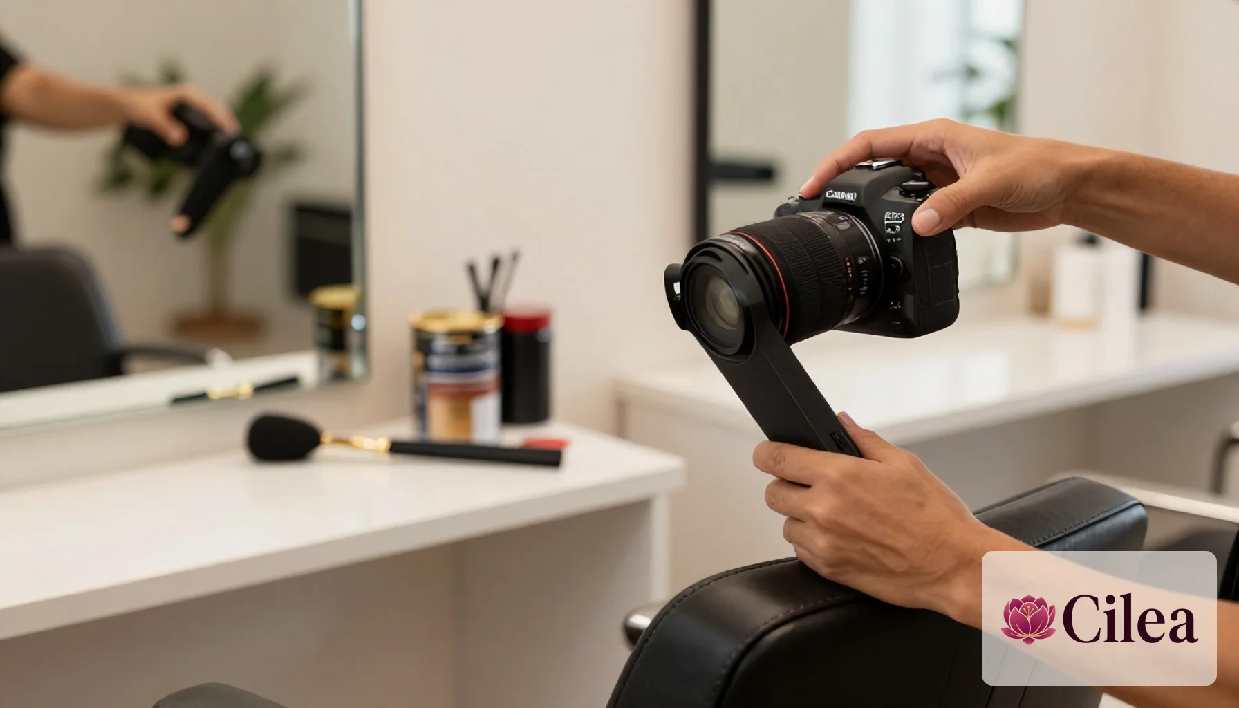 Reforma e montagem de equipamentos em um salão de beleza recém-inaugurado